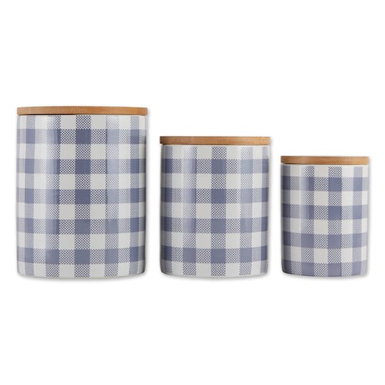 DII® Buffalo Check Ceramic Canister Set